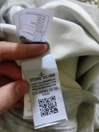 Felpa Stone Island Girocollo Grigia M