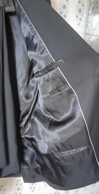 Traje de caballero negro, 2 piezas