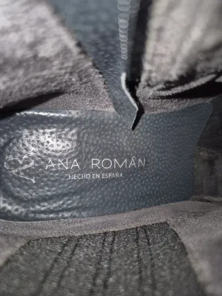 Botin de piel mujer negras tacon 7 cm