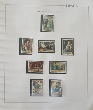 Lote de 49 sellos de España, año 1974
