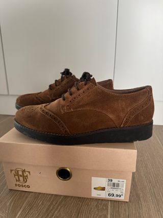 Zapatos Fosco Ante Marrón Talla 39