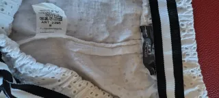 Pantaloni pizzo Sangallo bianchi