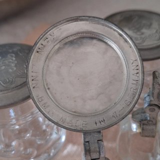 12 Vasos Chupito Cristal y Estaño