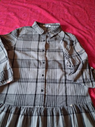 Blusa negra cruzada talla única y regalo vestido