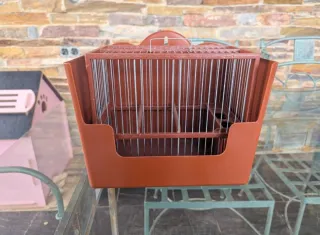 Jaula Jilguero Marrón con Soporte