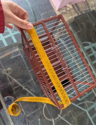 Jaula Jilguero Marrón con Soporte