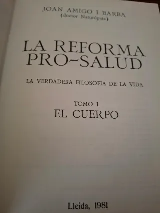 2 tomos de LA REFORMA PRO-SLUD del Dr  J. Amigó