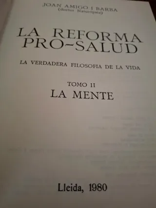 2 tomos de LA REFORMA PRO-SLUD del Dr  J. Amigó