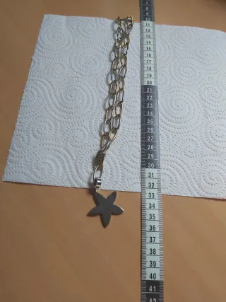 Collar Leonardo Acero Estrella Dorada y Plateada