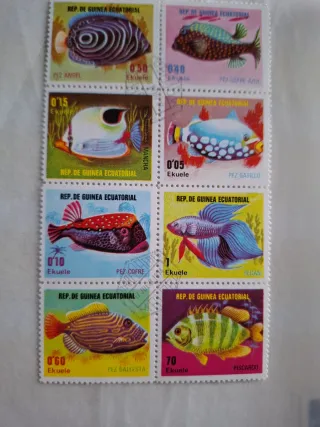 Sellos República de Guinea Ecuatorial - Peces