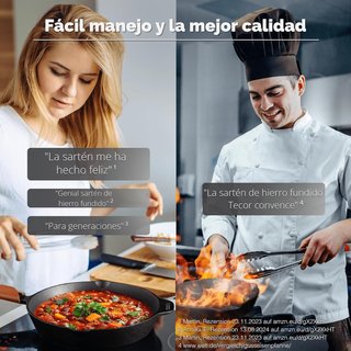 Sartén hierro fundido inducción versátil 32cm