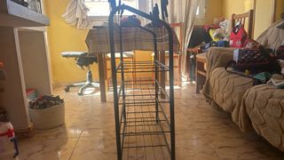 Zapatero Metálico Negro 4 Niveles