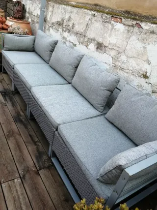 Cojines Sofá Exterior Gris