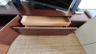 Set Mueble de comedor wengue y estanterías