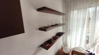 Set Mueble de comedor wengue y estanterías
