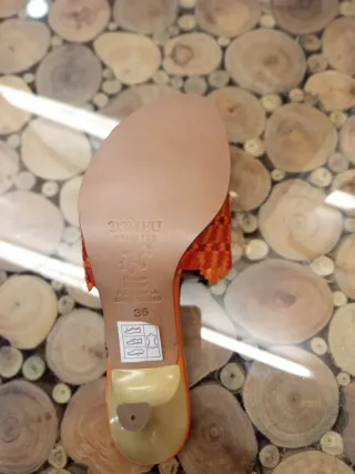 Sandalias Jay Mujer Naranja y Rojo