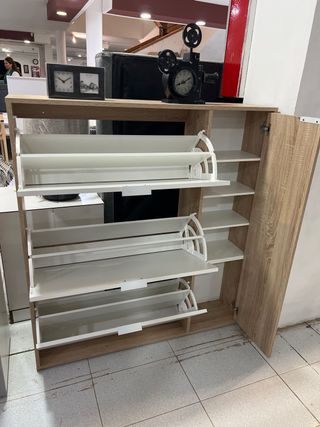 Zapatero 3 cajones Blanco/Cambria