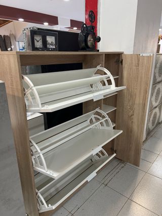 Zapatero 3 cajones Blanco/Cambria