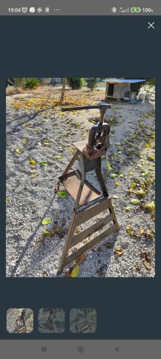 Banco de trabajo fontanería trípode