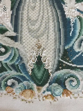 Cuadro Ángel del Mar a Punto de Cruz