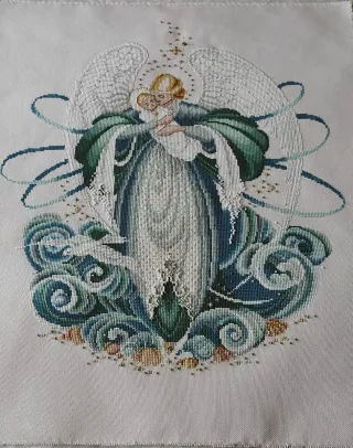 Cuadro Ángel del Mar a Punto de Cruz