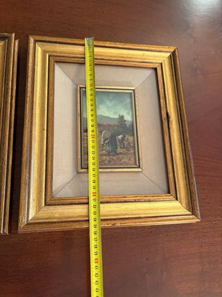 Coppia dipinti olio vintage firmati