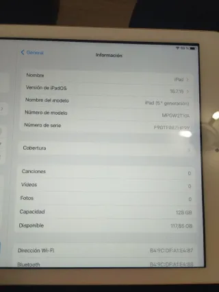 iPad 5ª Gen Dorado