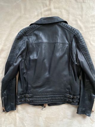 Chaqueta Piel RedSkins Negra