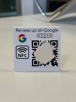 Soporte mostrador con QR personalizado
