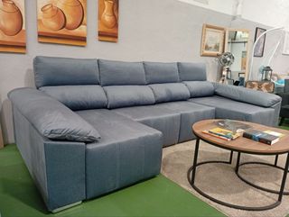 Sofá modular azul grisáceo
