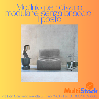 Modulo divano modulare senza braccioli