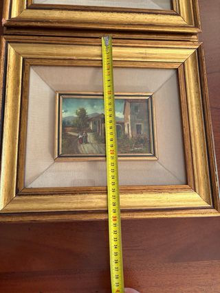 Coppia dipinti olio vintage firmati