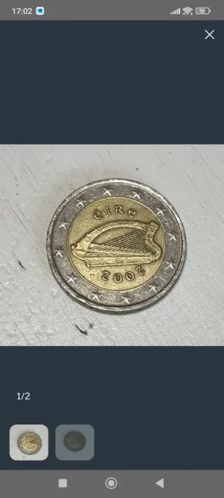 Moneta da 2 euro arpa 2002