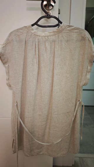 Blusa de mezcla de lino premamá talla 36