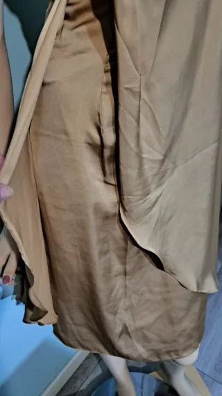 Vestido fiesta T/38 Beige/Oro