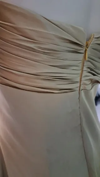 Vestido fiesta T/38 Beige/Oro