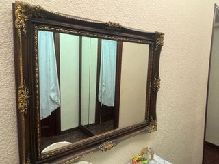 Espejo antiguo madera y dorado