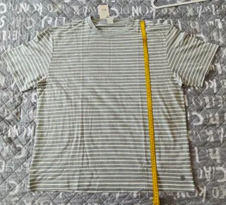 Camiseta de rayas hombre gris y blanco