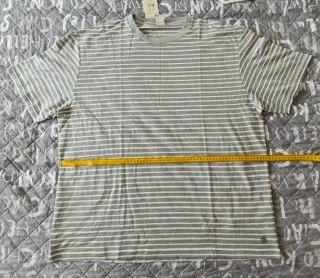 Camiseta de rayas hombre gris y blanco