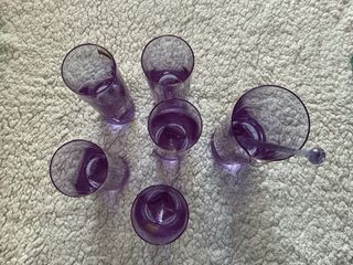 Set 4 Bicchieri Cristallo Alessandrite e Boccale