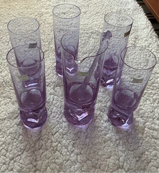 Set 4 Bicchieri Cristallo Alessandrite e Boccale