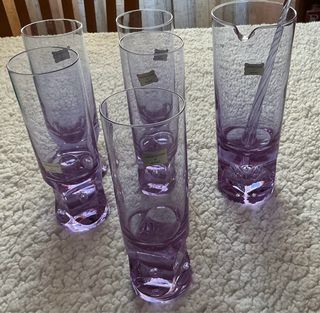 Set 4 Bicchieri Cristallo Alessandrite e Boccale