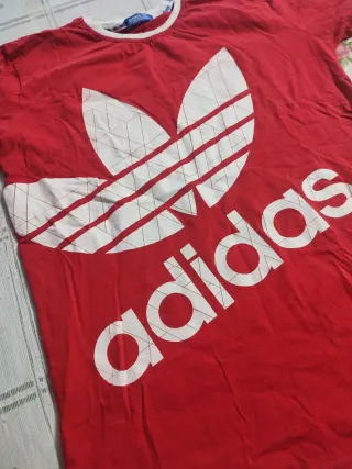 Camiseta Adidas Roja Logo Grande