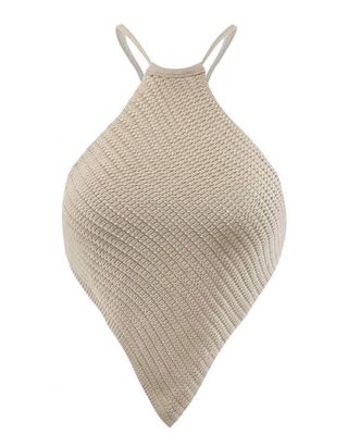 Blusa tejida beige