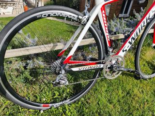Bicicleta Specialized S-Works Roja y Blanca