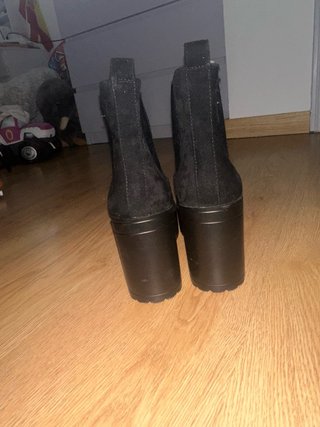 Botines negros plataforma tacón ancho