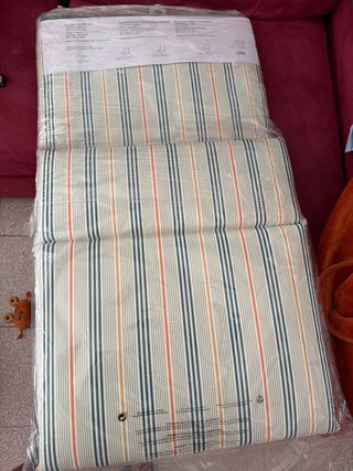 Cojín Tumbona Basics Rayas Verde Naranja