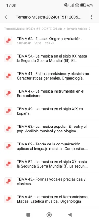 Temario oposiciones música secundaria