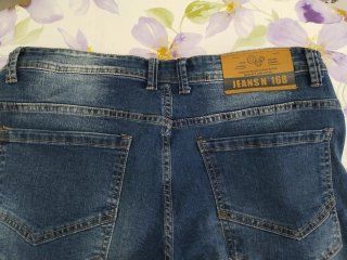 Jeans N° 168 Bermuda Efecto Desgastado