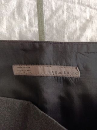 Falda tubo Zara gris